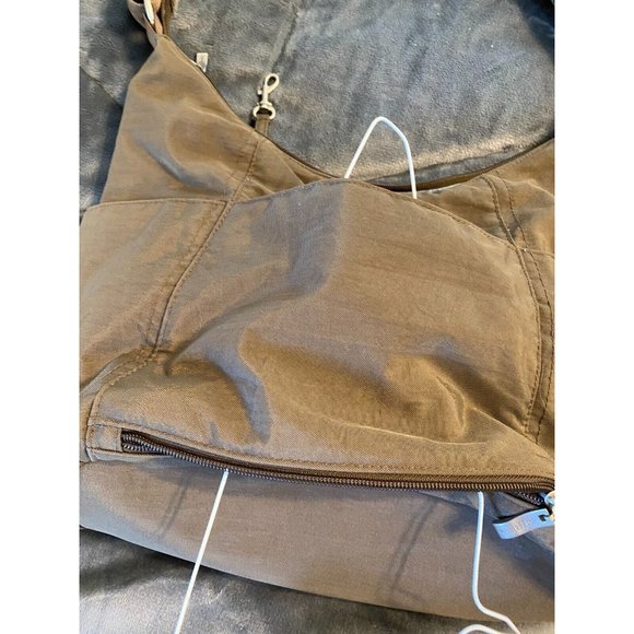 Baggallini Travel Purse Adjustible Strap Outside Pocket for Luggage Handle Brown - Picture 8 of 9